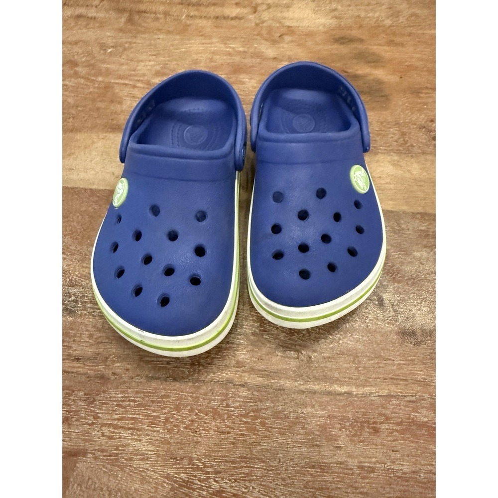 Crocs Kids' Crocband Clog Blue White Green Size 8-9‎ C